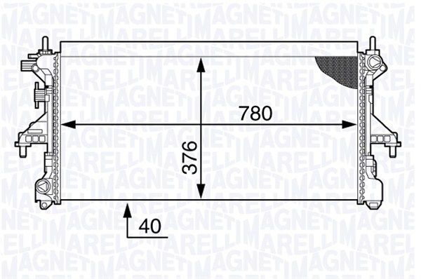 MAGNETI MARELLI radiatorius, variklio aušinimas 350213139900